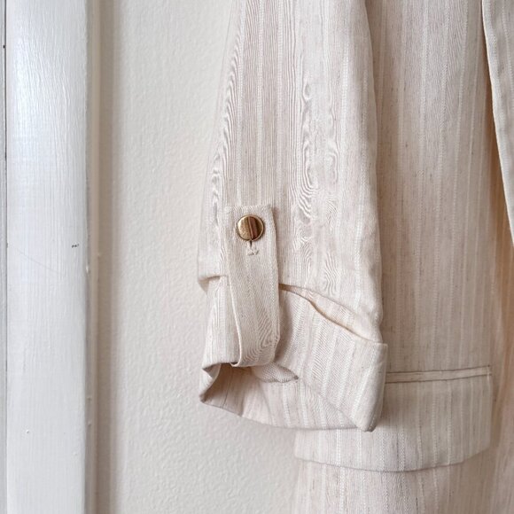 Zara Linen Blend Blazer w/ Rolled Up Sleeves - Picture 10 of 12